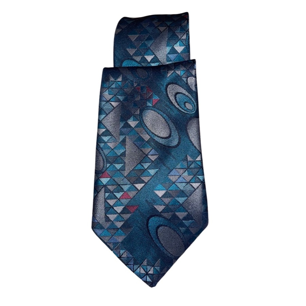 Vintage 80’s Necktie: Windridge for Mervyn’s: Geometric Shaped: Funky Tie